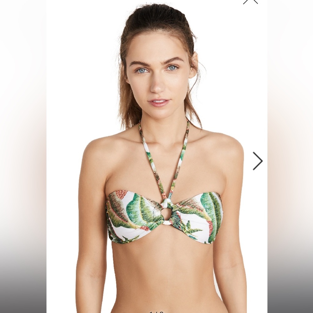 Like New🍍FARM RIO Forest Bandeau Bikini Top Size Small